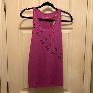Under Armour Women's Magenta Tank Top with Black Accents